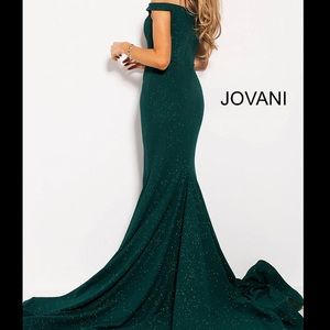 Jovani 55187 Emerald green prom dress
